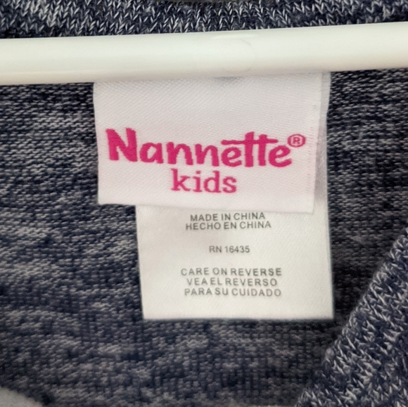 Blue 3/4 length sleeve "cute" shirt - Picture 3 of 4